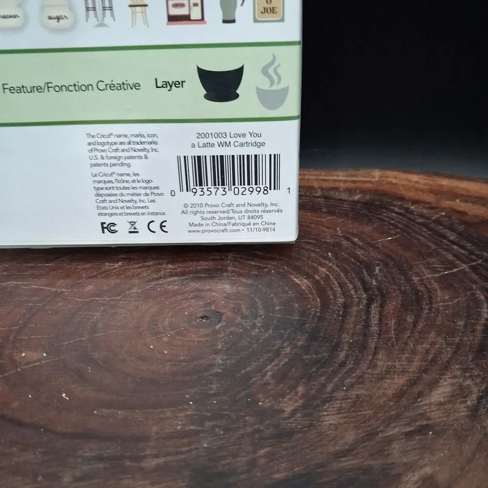 Cricut Lite Love You a Latte Cartridge Keyboard Overlay Handbook Coffee Tea
